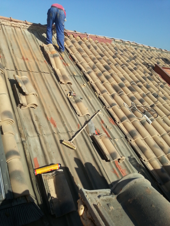 Colocación de teja