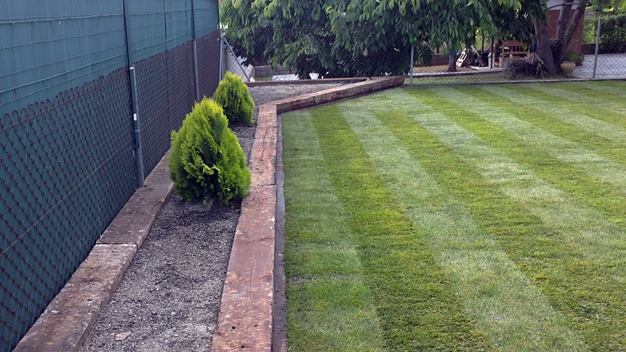 COLOCACIÓN DE TEPES EN JARDÍN EN PALAU SOLITA I PLEGAMANS