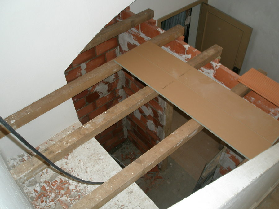 colocación de vigas de madera