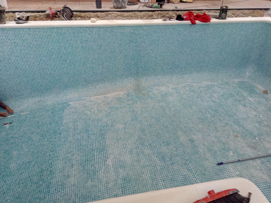 Colocación del gresite.