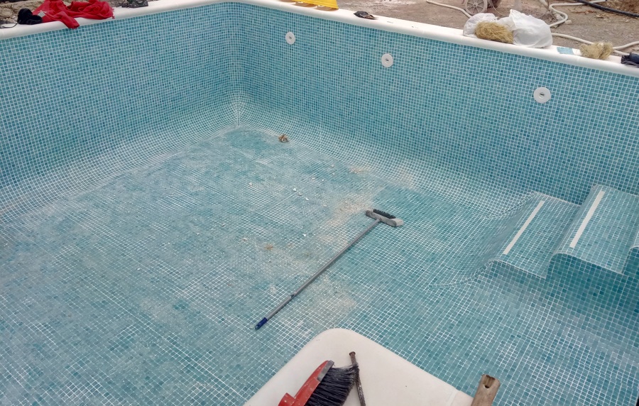 Colocación del gresite.