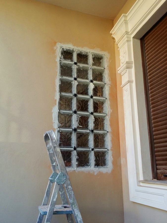 Colocación exterior de los pavés.