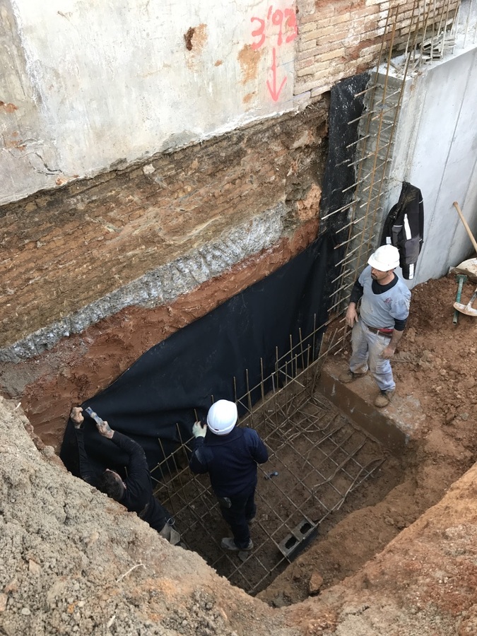 Colocación lámina impermeabilizante