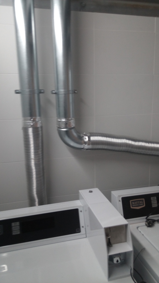 Colocacion salida de aire lavadoras industriales