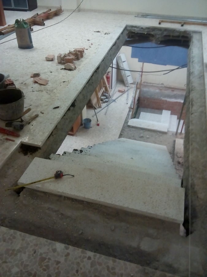 colocacion solado de terrazo