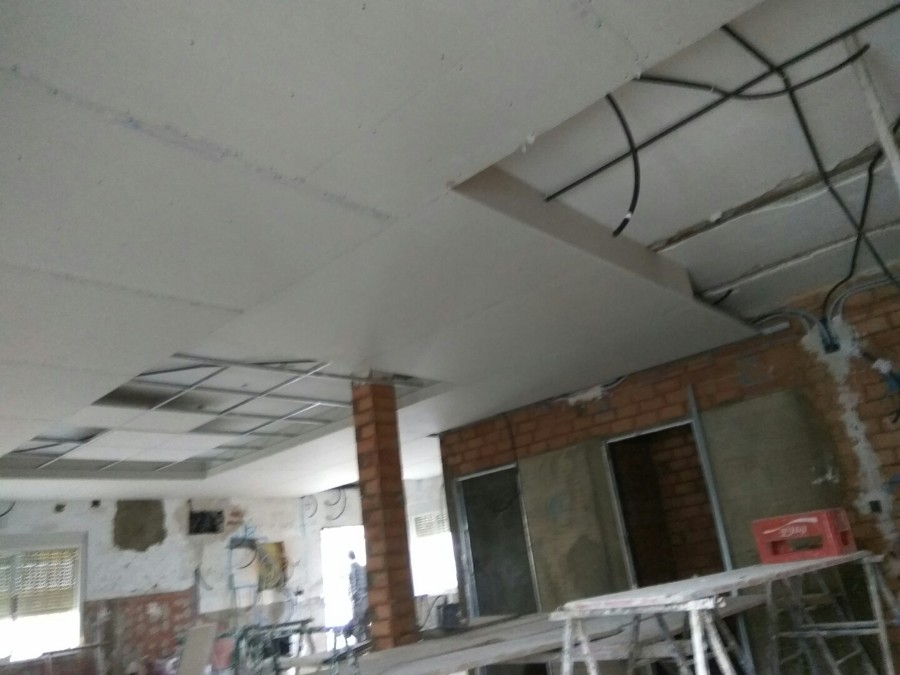 Colocación techo de pladur
