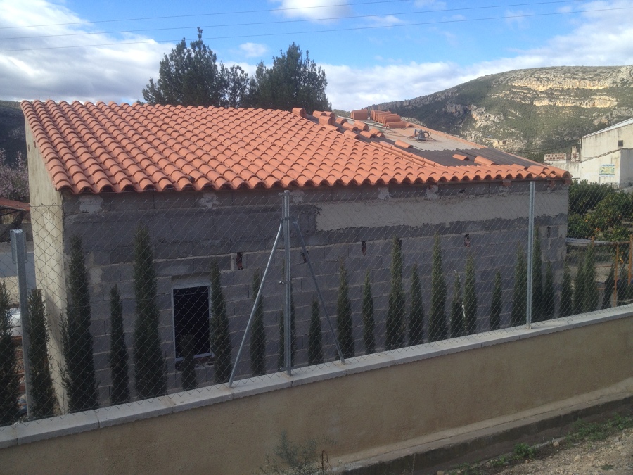 Colocacion teja curva nueva sobre onduline