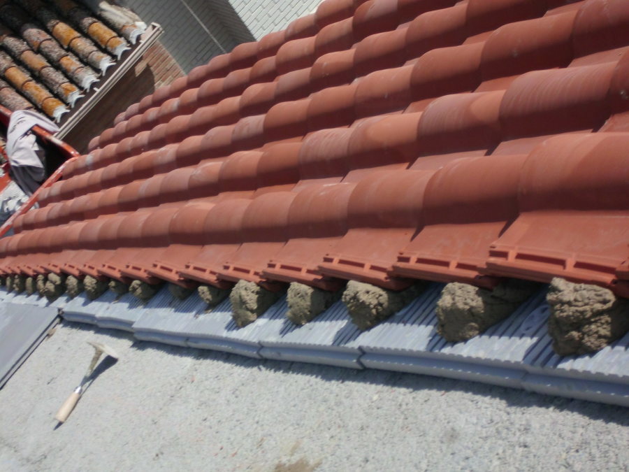 Colocacion teja mixte sobre aislamiento termico