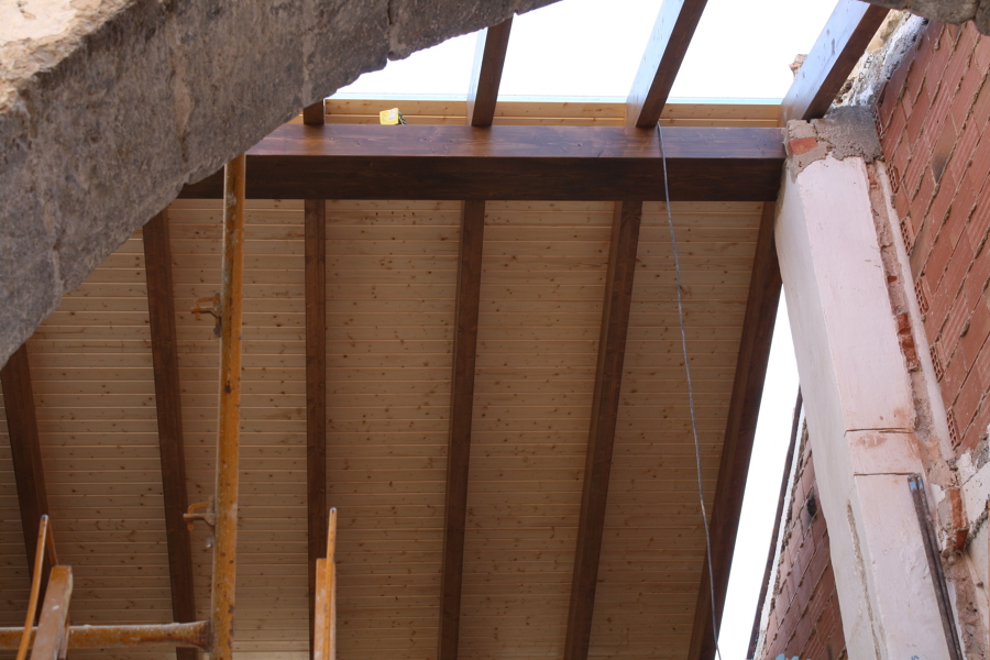 Colocacion thermochip sobre vigas madera