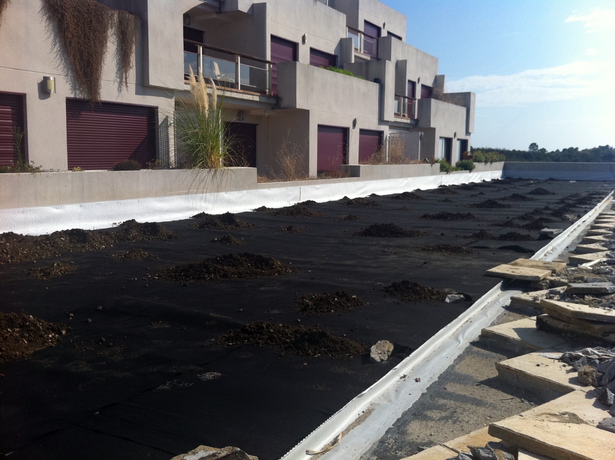 Colocación tierra vegetal