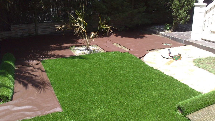 Colocar la malla geotextil