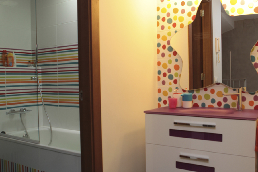 Colores en el baño de los niños