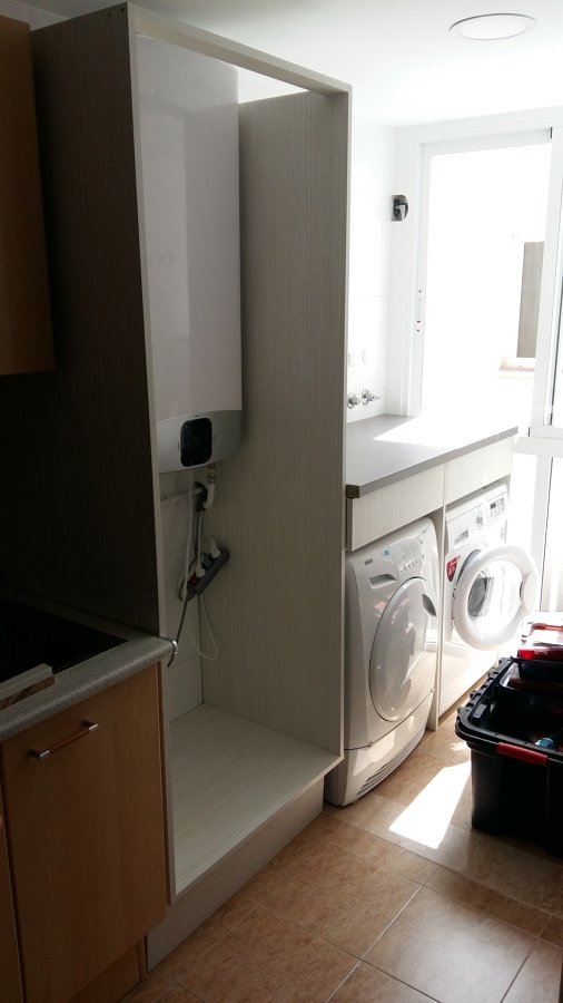 Columna calentador sin puertas