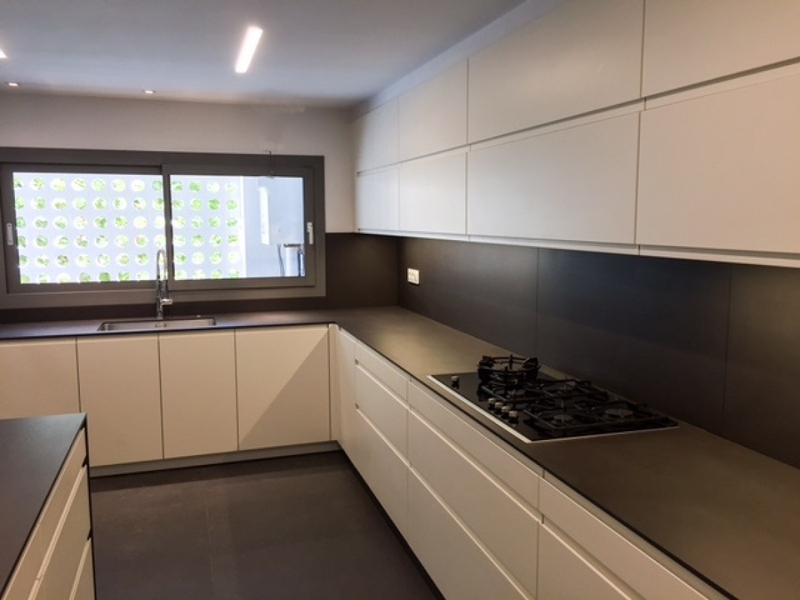 Combinación placa cocción de gas