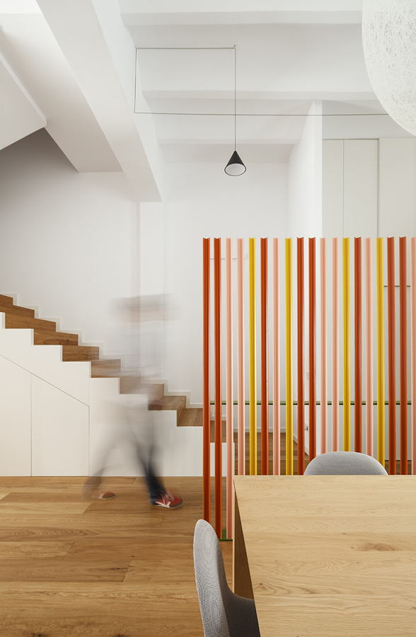 Comedor con celosía de separación