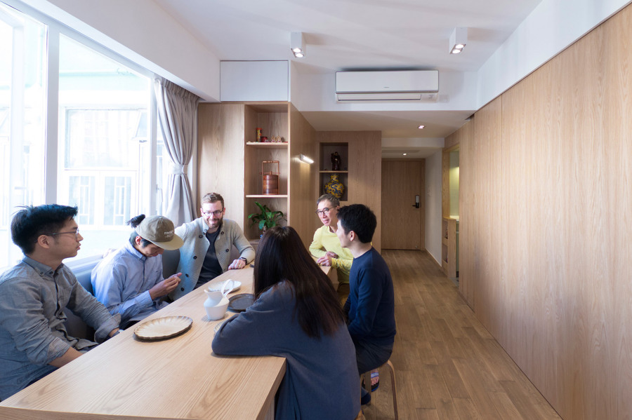 Comedor integrado en el salón 