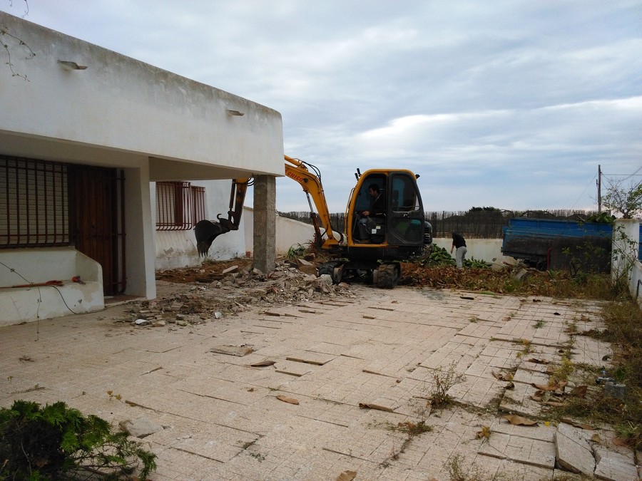 Comenzando la excavación