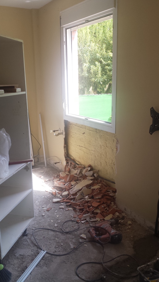 comienzo de la ampliación de la ventana