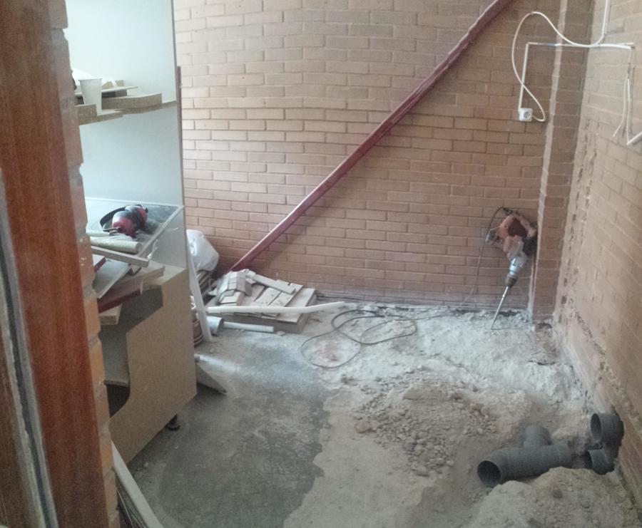 comienzo de la obra con las rozas