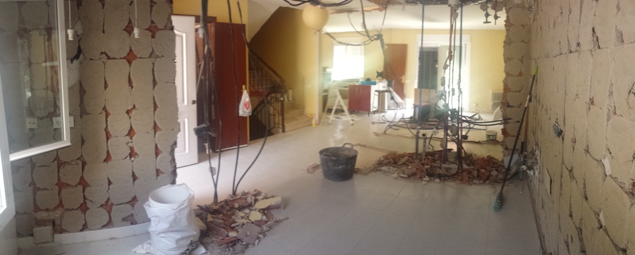 comienzo de los trabajos de demolición.