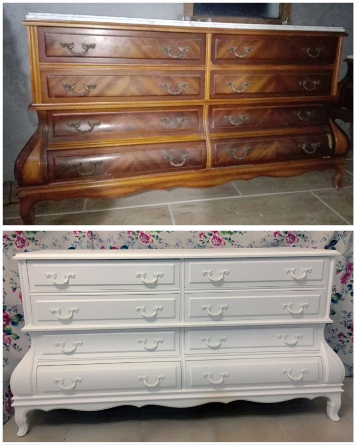 Cómoda restaurada y actualizada