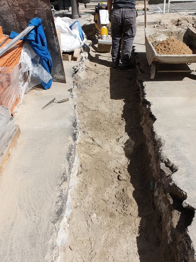 Compactación de zanja