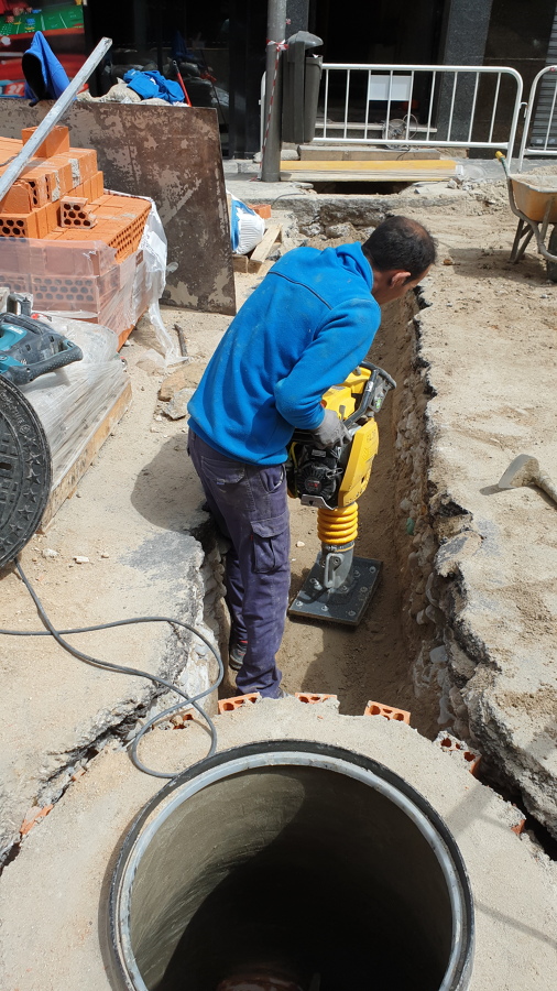 Compactación de zanja