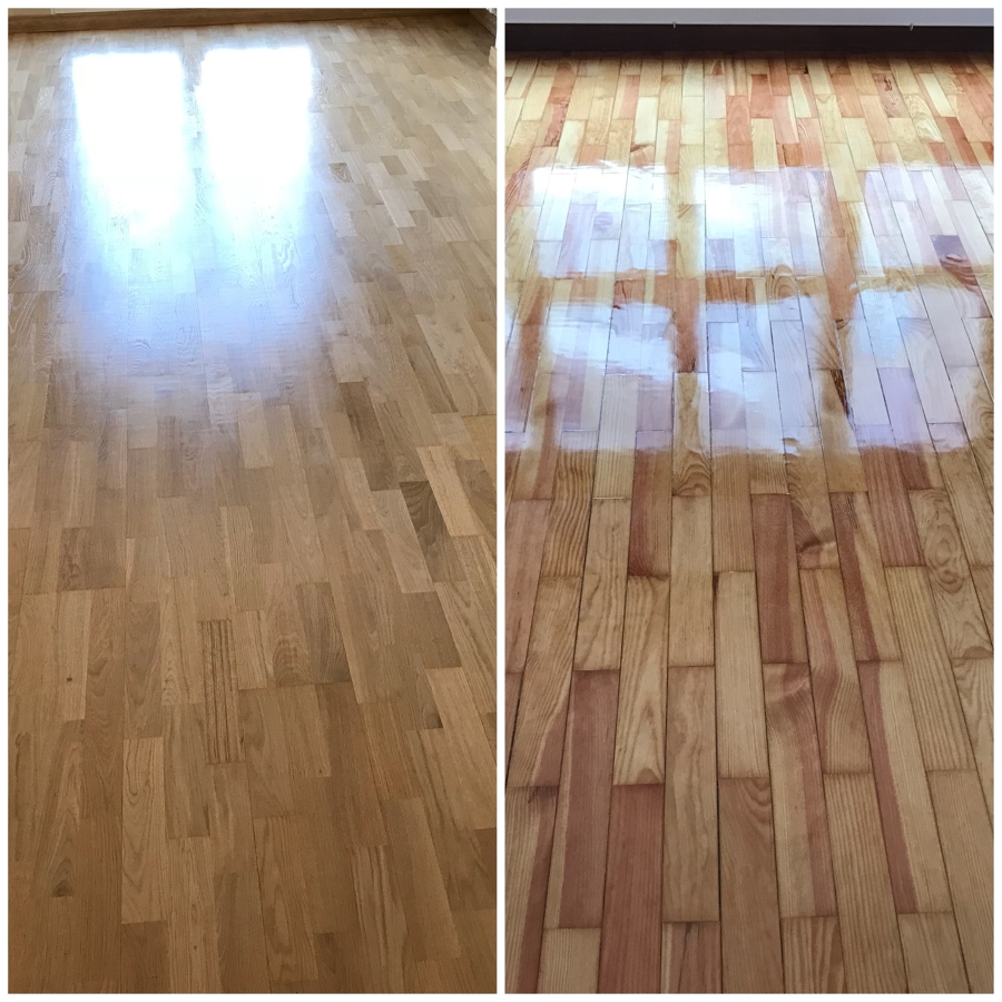 Comparación barniz Brillante- Satinado