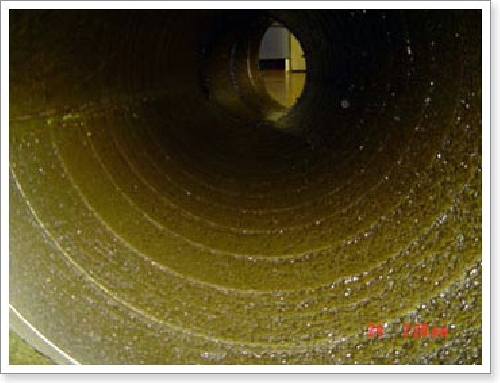 Conducto de campana extractora sucio