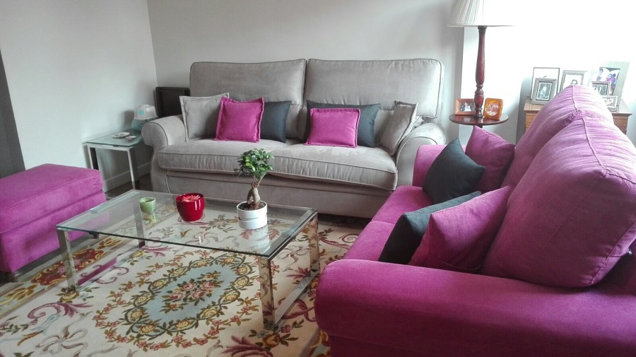 CONJUNTO DE SOFAS 2 + 3 + PUF