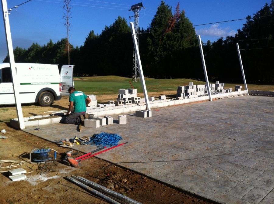 Construcción de jardinera