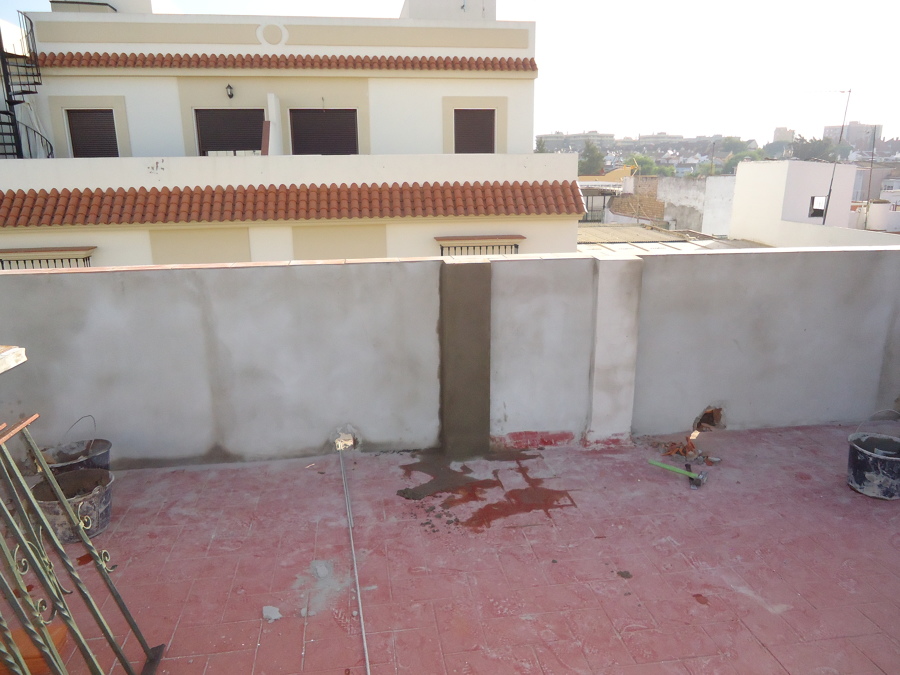 Construcción de peto en azotea