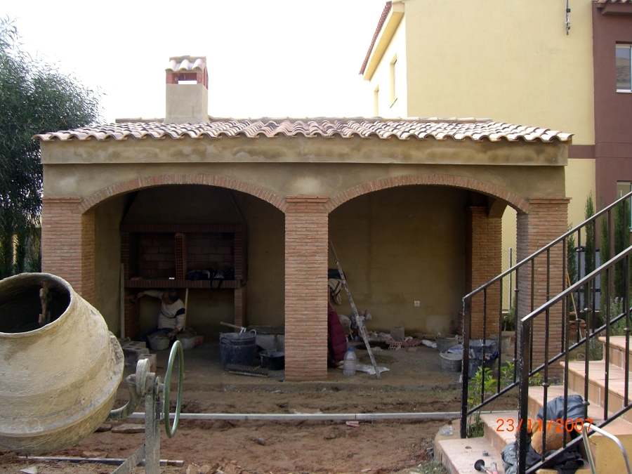 Construccion de porche de obra