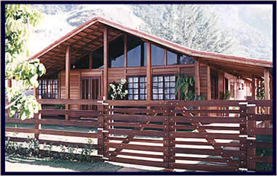 Construcción de vivienda en madera de grapia.