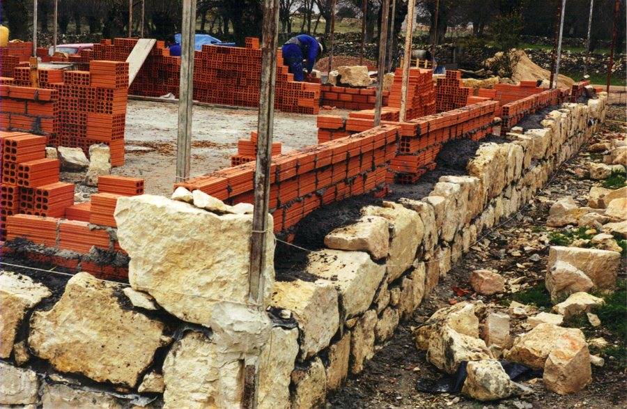 Construcción del muro romano