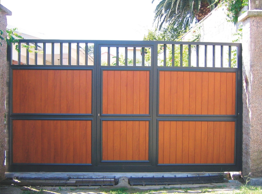 corredera con madera