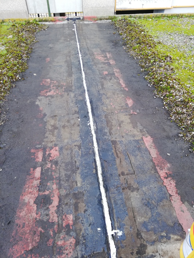 Cortado de Espuma sobrante y preparado para Silicona