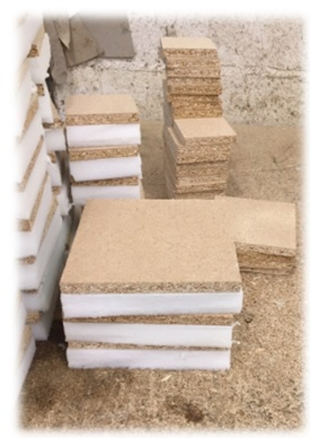 Corte de madera y engomado