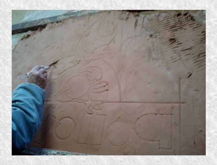 Creación de mural, diseño en molde