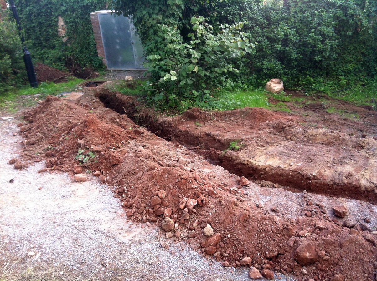 Creación de zanjas.