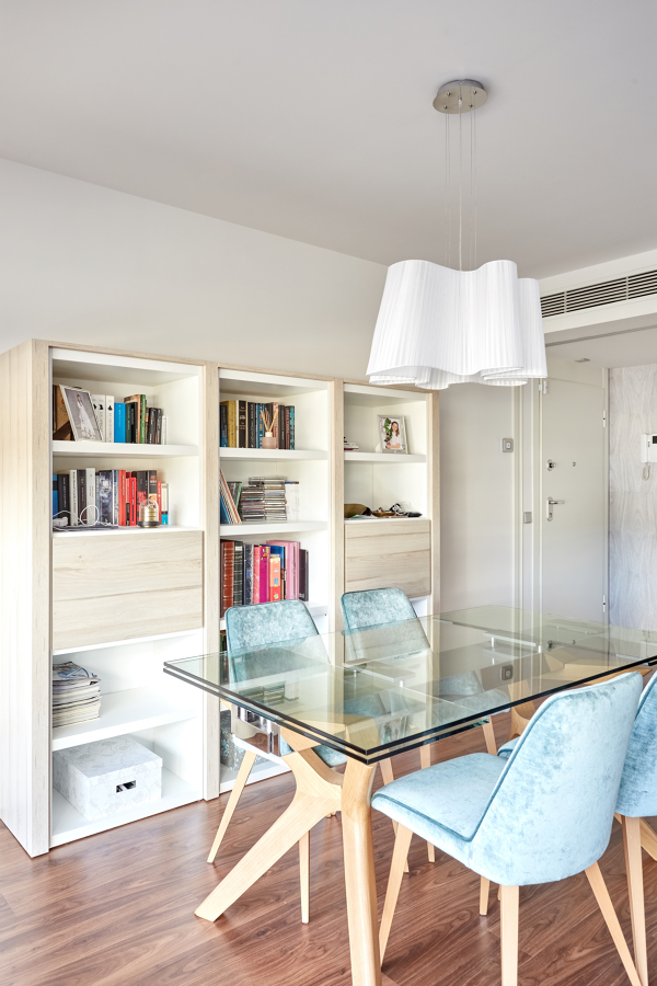 Cristal y terciopelo para el comedor