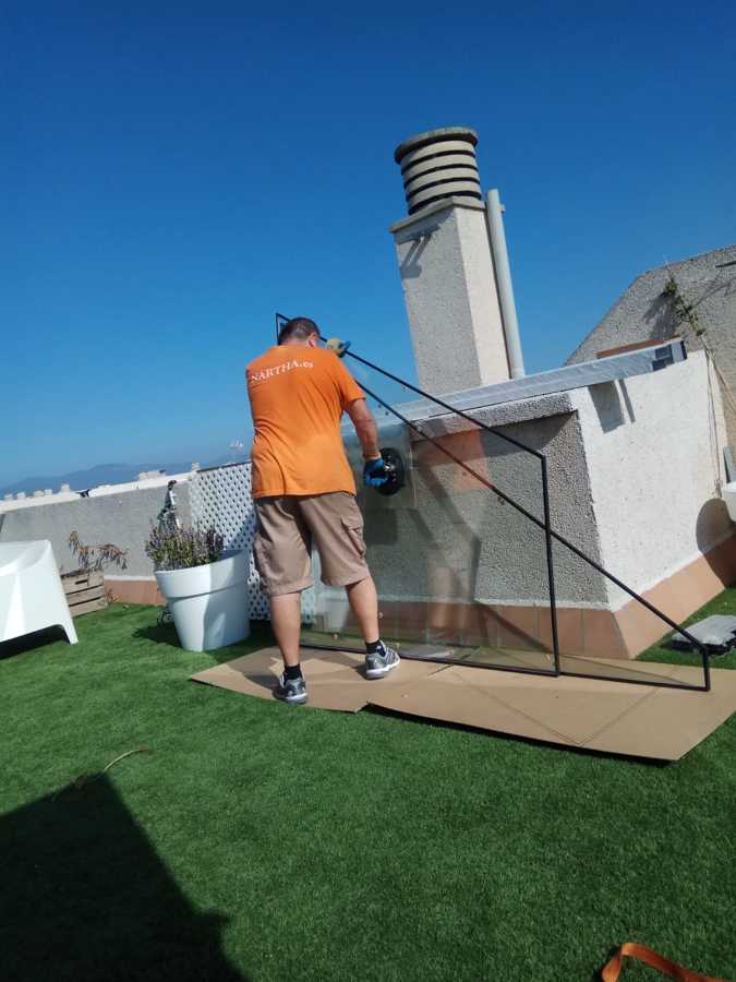 Cristales cerramiento ático