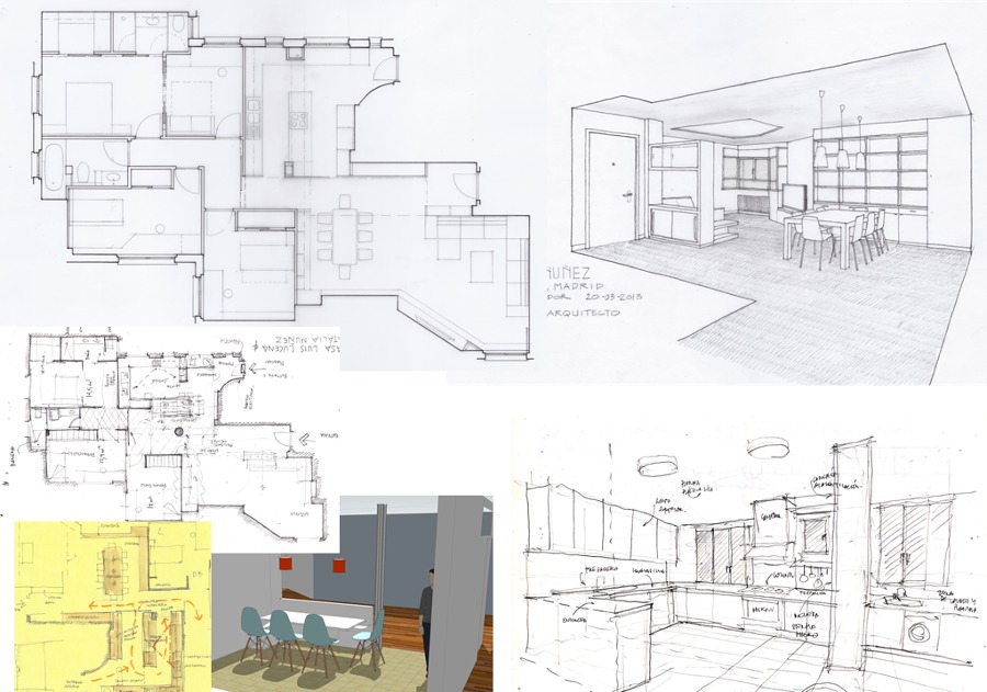 Croquis preliminares de diseño