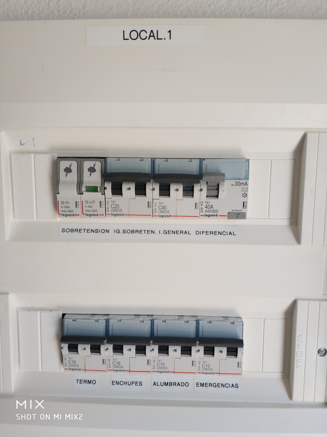 Cuadro de mando y proteccion