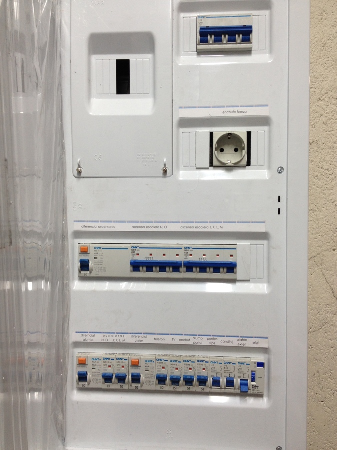 Cuadro eléctrico de una comunidad de propietarios en madrid