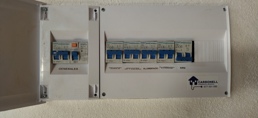 Cuadro eléctrico de vivienda