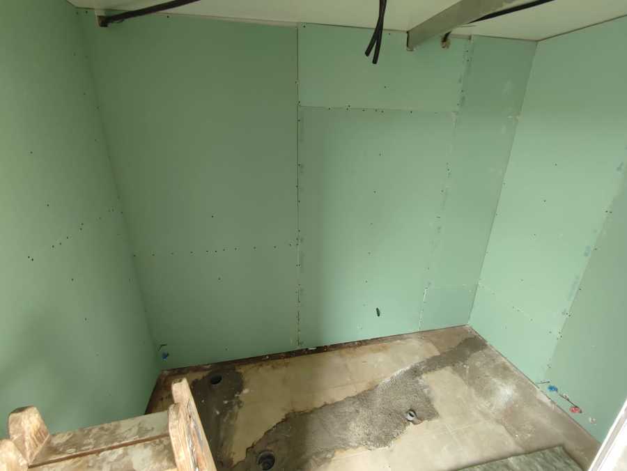 Cuarto de baño,durante los trabajos