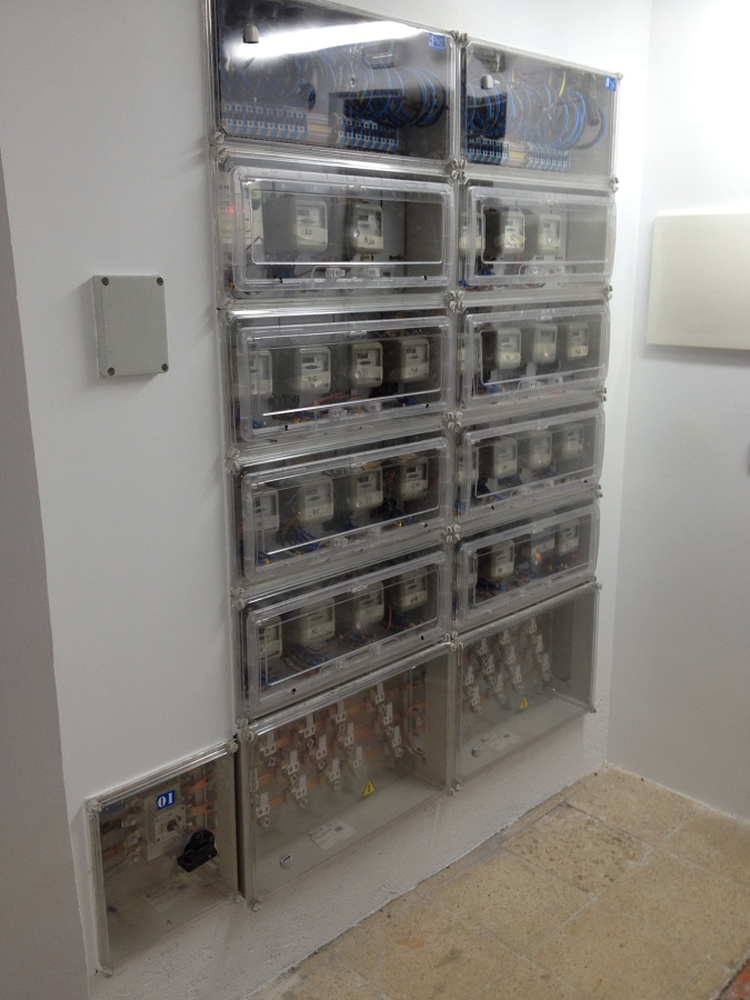 Cuarto de contadores terminado y limpio.