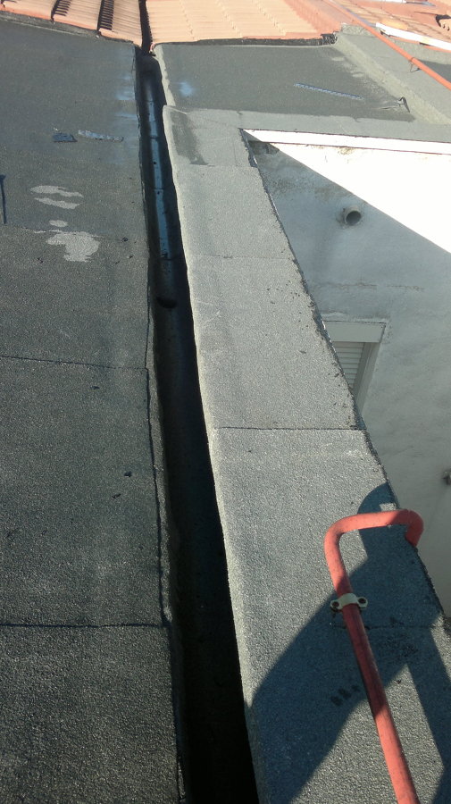 cubierta inclinada con aislamiento