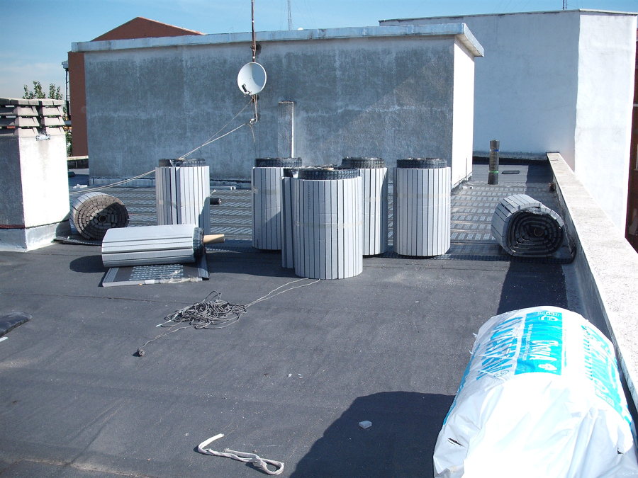 cubierta invertida con aislamiento